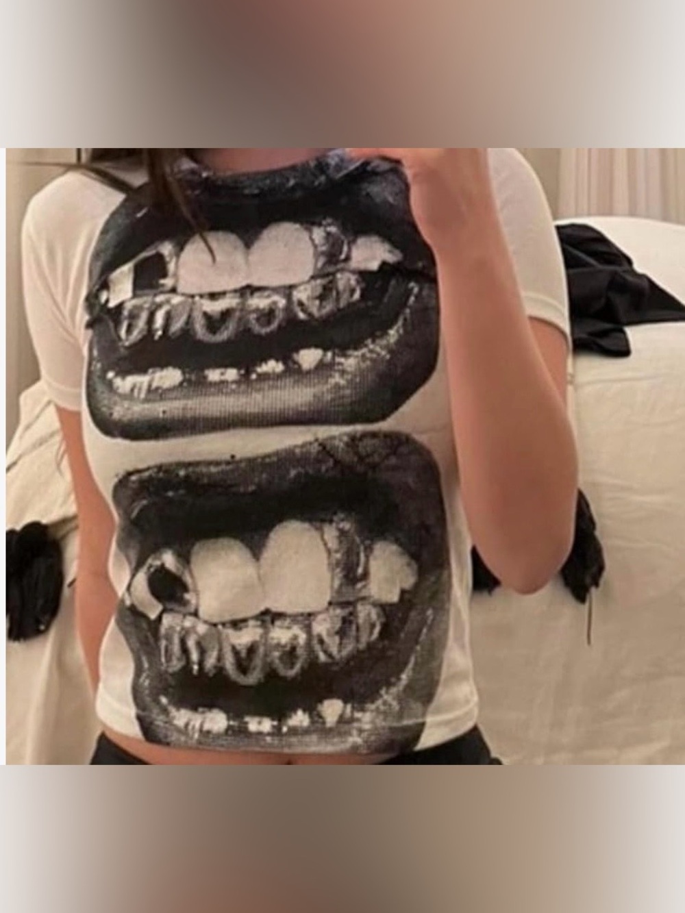 Grills Graphic White Tee || 19” PTP - Picture 3 of 3